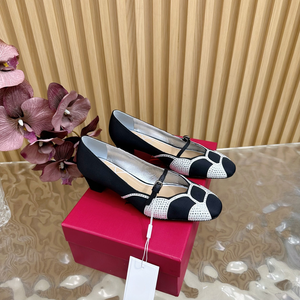 Zapatos de Tacón Alto y Grueso para Mujer, Punta Cuadrada, Cierre de Hebilla, Parte Superior de Cuero Genuino, Acolchados, Estilo Retro - Product Image 3