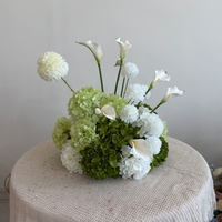 M-FB115 Nouvelle Arrivée Luxe Haute Qualité Boule de Fleurs Artificielles 5D en Soie Blanche pour Centres de Table de Mariage et Décorations de Table