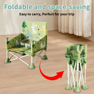 Chaise haute pliable et portable en métal pour bébé et tout-petit, antidérapante, sécurisée et moderne, idéale pour la maternelle, le salon et la chambre à coucher. - Product Image 5