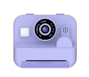 Appareil photo numérique coloré pour enfants, impression instantanée, grand angle 180°, MicroSD, avec vision nocturne et lampe torche - Product Image 1