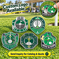 Marqueur de balle de golf magnétique en gros avec illustration double face et marqueur amovible de 25 mm pour les magasins de golf professionnels