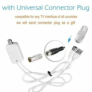Antenne TV numérique intérieure 5000 Miles HD 8K 4K 1080P 25DB HDTV DVB-T DVB-T2 Antenne TV par câble UHF VHF <span class=keywords><strong>DTV</strong></span> Antennes TV Aériennes - Product Image 5