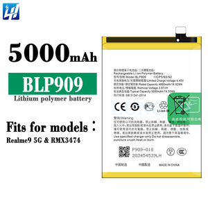 Batterie de téléphone portable rechargeable haute capacité BLP909 pour OPPO <span class=keywords><strong>Realme9</strong></span> 5G/RMX3474 - Product Image 1