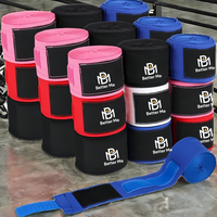 Bandages de boxe BM respirants unisexes personnalisables en coton élastique pour la protection en MMA, le kickboxing et le Muay Thai, fabriqués en Chine