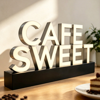 Enseigne lumineuse LED personnalisée sans bordure, lettres éclairées, boîte à lumière extérieure en acrylique, enseigne de logo pour devanture de magasin