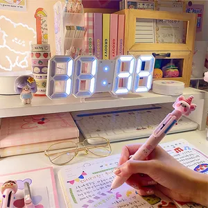 Amazon Hot Deals Student Bureau Gift Voor Kids 3d Led Klok Led Nixie Klok Klok Digitale Led
