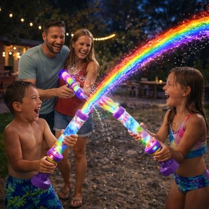 ปืนฉีดน้ำสีรุ้งของเล่นเครื่องยิงฟองสบู่สีสันสดใสฤดูร้อนเล่นกลางแจ้งเกมปาร์ตี้ชายหาด - Product Image 5