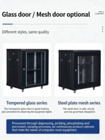 Armoire de serveur de luxe épaissie 19 pouces 9U 500*600*450mm, montable au sol ou au mur, en acier SPCC, pour centre de données et réseau