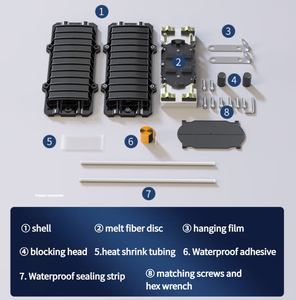 <span class=keywords><strong>Caja</strong></span> de empalme de cable óptico para exteriores 2 en 2 salidas <span class=keywords><strong>Caja</strong></span> de terminales de fibra óptica empalmada por fusión tipo D <span class=keywords><strong>pequeña</strong></span> de 12/24 núcleos - Product Image 6