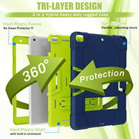 Étui robuste en silicone et PC écologique pour iPad 10.2 7e, 8e et 9e génération avec béquille, protection renforcée, OEM ODM