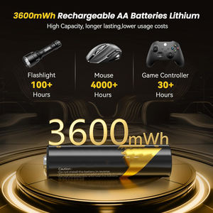 Piles AA au lithium rechargeables, lot de 8, avec chargeur, 1,5 V, 3600 mAh, boîte de rangement Li-ion - Product Image 5