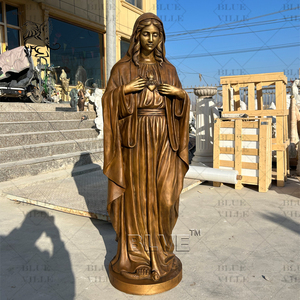 BLVE Christian Religious Life Size Bronce Jesús Estatua Religiosa Bronce San José y María Esculturas en Stock - Product Image 5