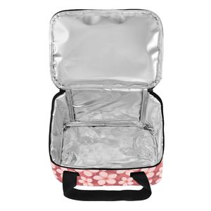 Fashion Flowers Design Reusable Custom Logo Reusable Lunch Cooler Bag Aluminum Foil Custom Picnic Insulated Cooler Lunch Box - Product Image 6