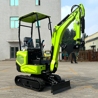 Mini-excavatrice sur chenilles de haute qualité avec accessoire, mini-excavatrice hydraulique de 1,2 tonne, excavatrices CE EPA Kubota