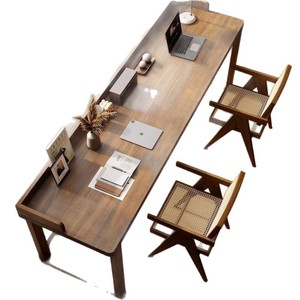 Escritorio Rectangular Moderno de Madera Maciza para Computadora, Ideal para Oficinas y Espacios de Trabajo en Casa, Disponible en Varios Tamaños - Product Image 5