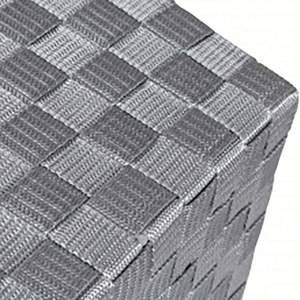 ตะกร้าหนังสานแฮนด์เมดกล่องเก็บของถักพร้อมที่จับสำหรับบ้าน - Product Image 6