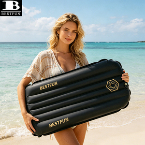 Tapis de surf gonflable ultra-léger portable, planche de surf gonflable à haute vitesse avec pression d'air réglable pour la pratique du surf sur les vagues de plage - Product Image 3