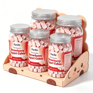 Cubes de yaourt lyophilisé 100 % pur personnalisables avec étiquette de marque, aux fruits, pour animaux de compagnie, 70 g, en conserve, favorise la santé <span class=keywords><strong>gastro</strong></span>-intestinale - Product Image 1