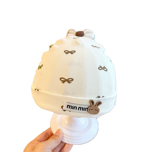 <span class=keywords><strong>Cappellini</strong></span> per neonati in puro cotone all'ingrosso, <span class=keywords><strong>cappellini</strong></span> sottili per primavera e autunno, <span class=keywords><strong>cappellini</strong></span> con fiocco a pois per fontanelle. - Product Image 5