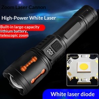Linterna LED de Alta Potencia de 1000 Lúmenes, Recargable por USB-C, Resistente al Agua IP54, con Zoom, Pantalla LCD Digital, Haz Ajustable y Regulable