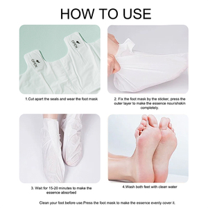 Set <span class=keywords><strong>de</strong></span> Mascarillas para Manos y Pies UUKKG, Calcetines con Forro <span class=keywords><strong>de</strong></span> Gel para Piel Seca y Agrietada, Tratamiento <span class=keywords><strong>de</strong></span> Spa Nocturno, Lavables y Ecológicos UU4961 - Product Image 4