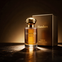 Vente en gros de flacons de parfum en verre vides de 50 ml, flacon carré avec bouchon doré, flacon de parfum de luxe réutilisable pour l'emballage de parfum