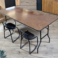 Table à manger pliante rectangulaire en bois massif moderne, vente en gros d'usine, mobilier pliable pour salon