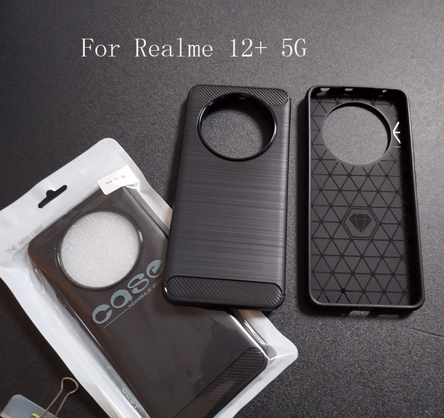 Soft Carbon Fiber TPU Mobile Phone Protective case Cover for Realme 12+ 5G Narzo 70 Pro N65 P1 12 Pro Lite 12X C65 C67 4G Shell