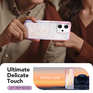 黄変防止モバイルケースハード保護カバーカラーグラデーションカスタマイズTPU Oppo Reno14Pro用バンパーケース - Product Image 3