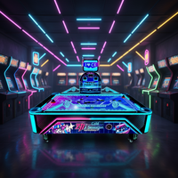 Table de hockey sur air dynamique à monnayeur, machine de jeu d'arcade pour 2 joueurs, idéale pour centre de jeux et centre commercial