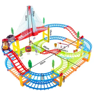 खिलौना ट्रेन 3 साल का लड़का Suppliers-अनुकूलित लड़कों और लड़कियों 3-6-साल-पुराने सूट चर रेल इलेक्ट्रिक गाड़ियों बच्चों खिलौना वाहन प्रकाश-उत्सर्जक डबल-परत स्लॉट खिलौने