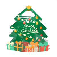Sachet Doypack en plastique transparent anti-odeur avec poignée pour bonbons, café, snacks et Noël, refermable à glissière