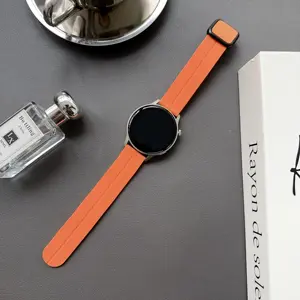 Pulseira de silicone com fivela dobrável magnética de alta qualidade para relógio inteligente Samsung Galaxy Watch6PRO Huawei GT4 20mm