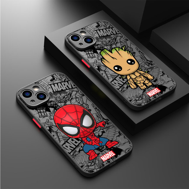 Cartoon Groot Case for iPhone SE 12 Mini 13 Pro Max 14 Plus XS X 7 6S Plus 15 11 XR 8 Shockproof Armor Cover
