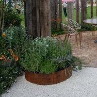 Bordure paysagère Art Déco en acier Corten, installation facile, finition peinte, résistante à la corrosion, pour jardin extérieur, allées et parterres de fleurs