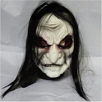 Masque d'Halloween, accessoires de déguisement, masque de zombie réaliste, masque de mascarade à longs cheveux, masque de fantôme d'Halloween, masque effrayant