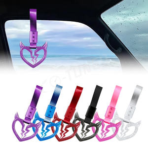 Anillo Decorativo para el Interior del Automóvil, con Forma de Corazón Roto, Estilo Burbuja de Cristal, para el Volante, Colgante Decorativo para el Parachoques Trasero, Correa de Nailon, Anillo de Advertencia - Product Image 1