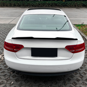 สปอยเลอร์หลังคาร์บอนไฟเบอร์ลายไม้สีดำเงา ABS ทรง Ducktail สำหรับรถ Audi A5 8T Coupe ปี 2007-2016 - Product Image 1