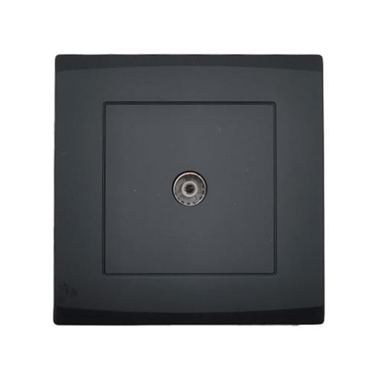 Home Decoration 3 Pin 13A Black British Standard 250V Power Home Electrical Wall Socket Switch With Indicator