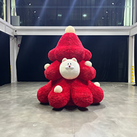 Décoration de Noël gonflable géante en peluche anti-déchirure de 2,5 m avec LED pour usage commercial et location, installation facile
