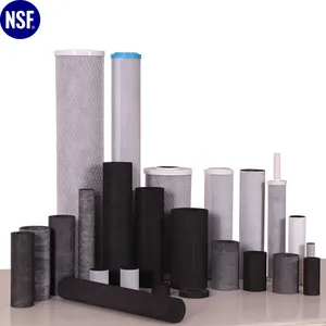 filtration NSF42 certified sintered activated carbon rod to remove residual lead chlorine VOC alkaline water filter