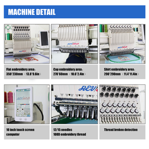 High Quality Single Head 12 <b>Needles</b> Industrial logo Multineedle Cheap Hat Embroidery Machine - Product Image 2