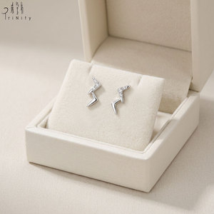 Hong Kong Manufacturer <b>Fine</b> Shiny Exquisite Minimalist <b>Earrings</b> Jewelry 18K Solid White Gold Real Natural Diamond <b>Earrings</b> - Product Image 3