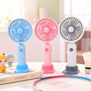 Portable Handheld Rechargeable Fan 5W DC Motor <b>Battery</b> <b>Operated</b> With Base For Desk Office Outdoor Use - Product Image 3