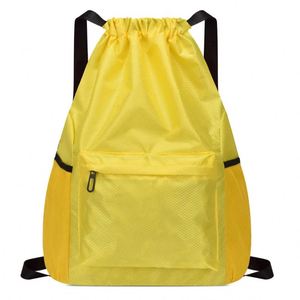 Waterproof Foldable Fashion Outdoor Sports <b>Backpack</b> with Zipper Hasp Closure <b>Drawstring</b> Pockets Polyester Lining Large Capacity - Product Image 6