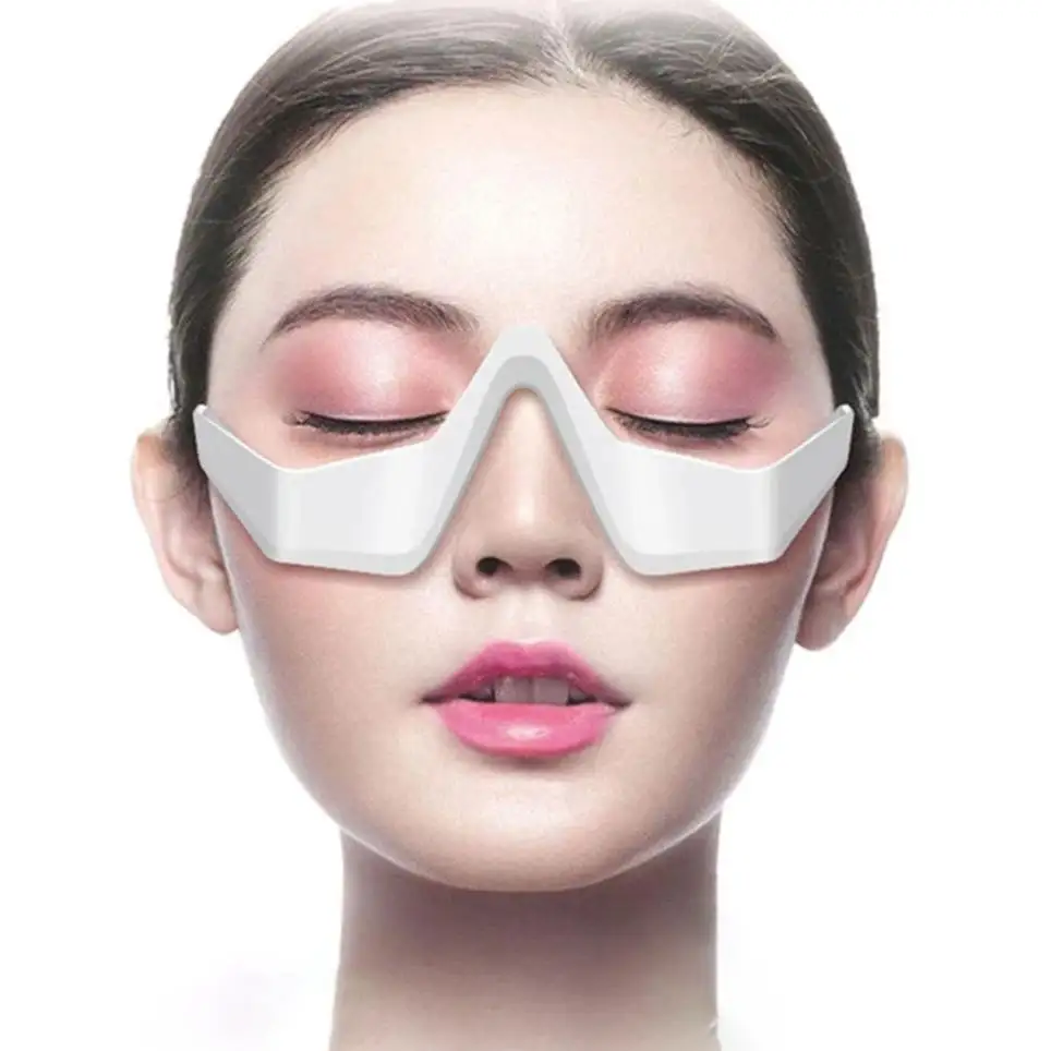 Wearable Heating Relief Eye Gesichts entspannung Mikros trom Rotlicht Augen pflege therapie Lifting Beauty Device Ems Augen massage gerät
