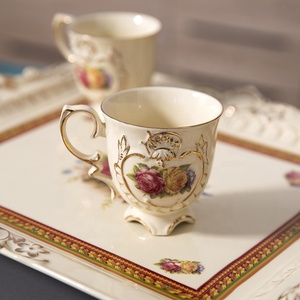 Discount European-style White Phnom Penh Embossed Rose Pattern Afternoon <b>Tea</b> Coffee <b>Set</b> and <b>Tea</b> <b>Set</b> - Product Image 4