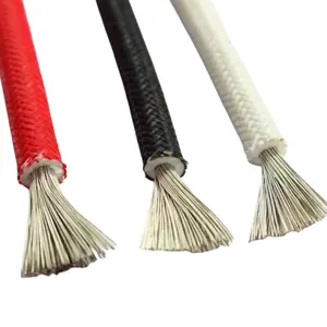 High temperature SIF/GL heat resistant cable silicone insulation tinned copper wire Silicone fiberglass braid heater cable