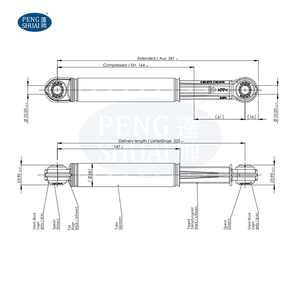 Amortisseur 01230606 <span class=keywords><strong>Suspa</strong></span> 140n pour machine à laver, amortisseur <span class=keywords><strong>Suspa</strong></span> 140n - Product Image 2