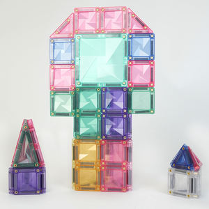 Set di Costruzioni Magnetiche 3D Educative <span class=keywords><strong>per</strong></span> Bambini, 68 Pezzi Multicolore, Vendita Diretta dalla Fabbrica - Product Image 2